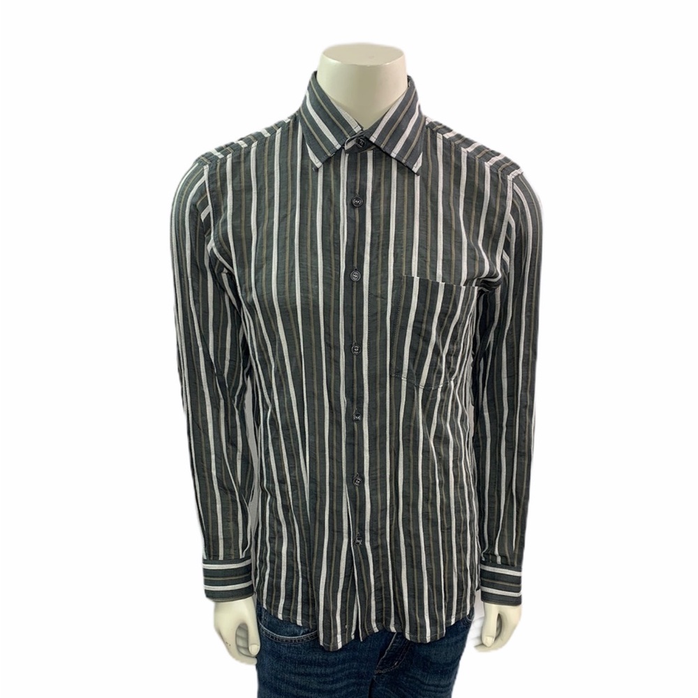 Signum Long Sleeve Striped Button Down Shirt